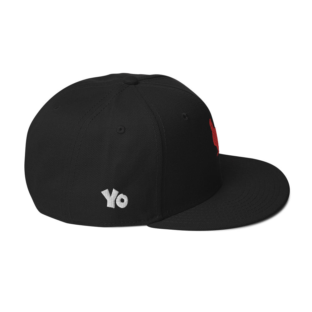 Yo Red Rooster Snapback Hat